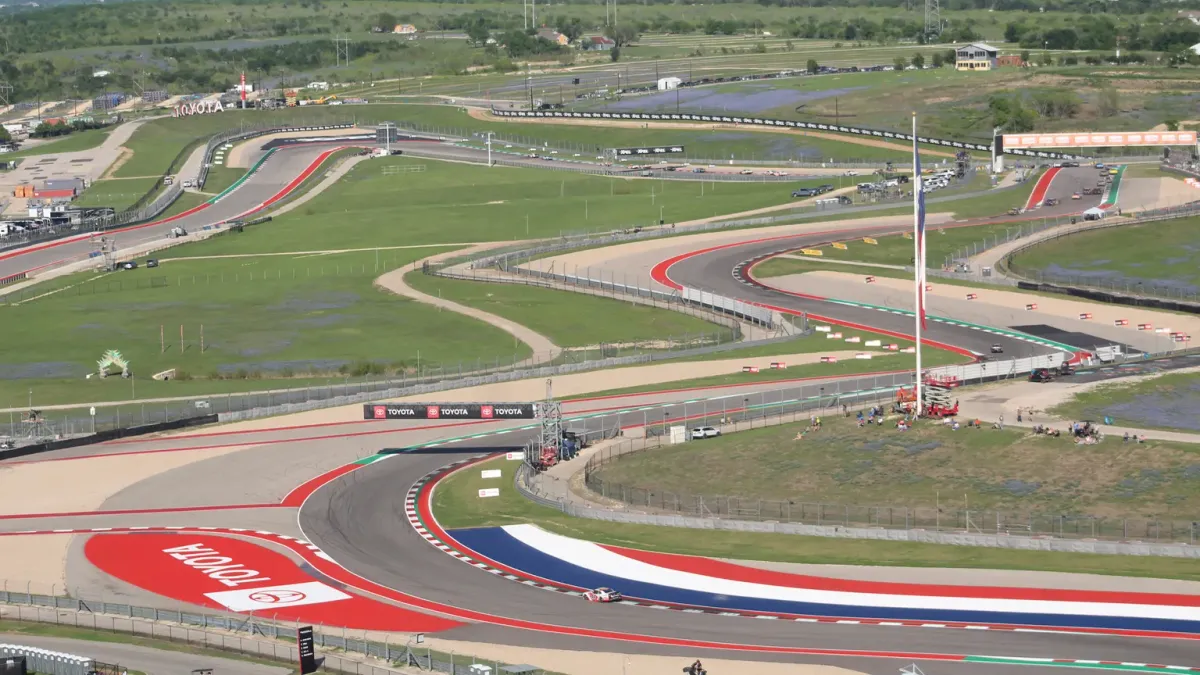 Vy över racerbanan Circuit of the Americas.
