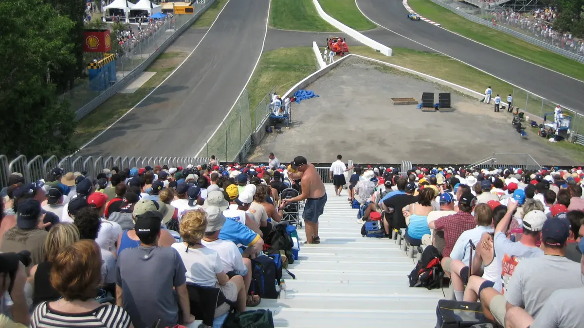 Vy över racerbanan Circuit Gilles Villeneuve.